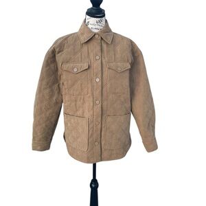 Gianni Bini Brown Stone Quilted Lightweight Jacket, Size XS, NWT